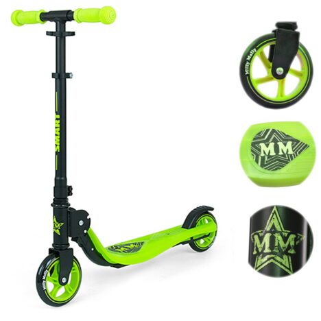 Hulajnoga dwukołowa, zielona Milly Mally. Prezent dla 7-latka.