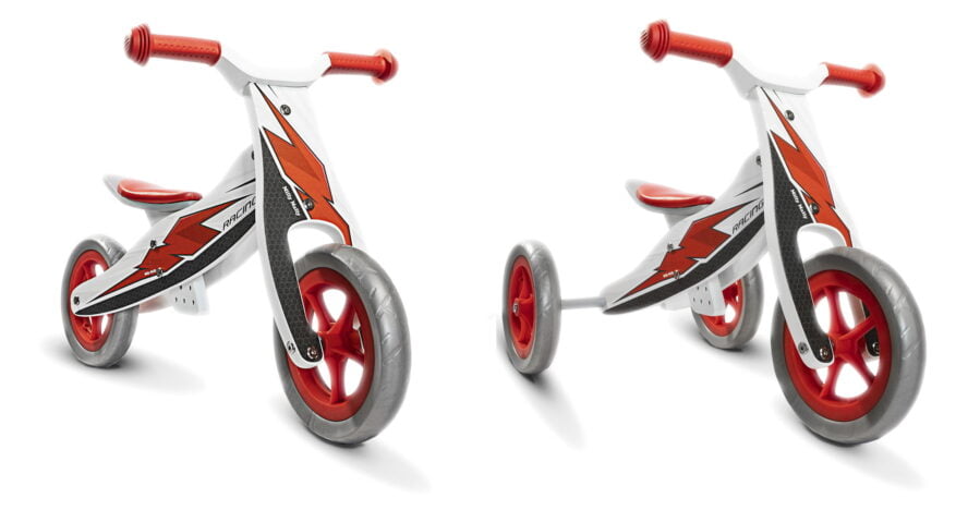 Drewniany rowerek 2w1 dla dwulatka