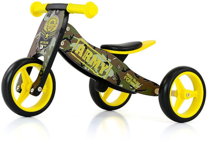 Wojskowy rowerek na roczek dla Chłopca. Oryginalny prezent na święta dla dzieci pod choinkę.