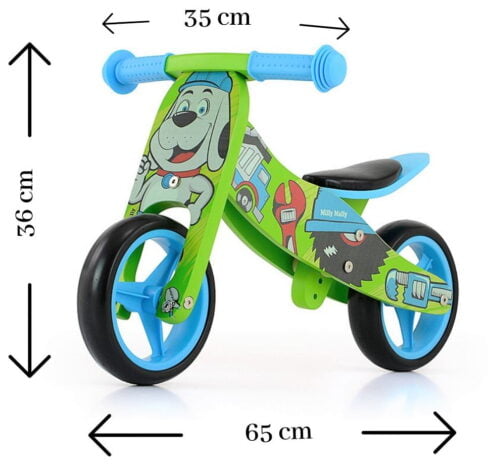 Pierwszy jeździk dla dziecka. Rowerek biegowy trójkołowy dla chłopca.