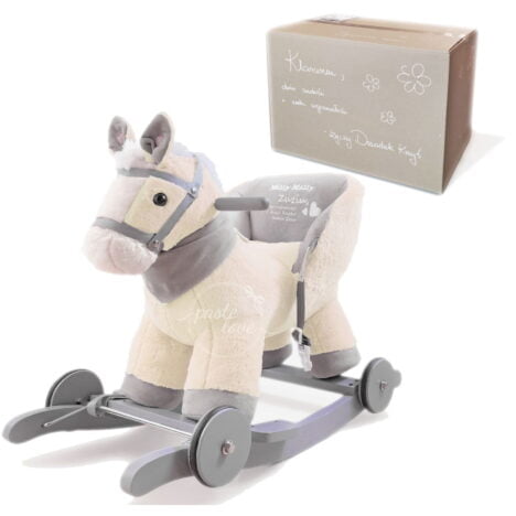 Konika na biegunach na roczek. Personalizowane pudełko prezentowa na święta.