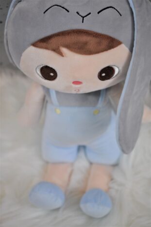 Lalka Metoo Królik. Personalizowany prezent na chrzest dla chłopca od dziadków.