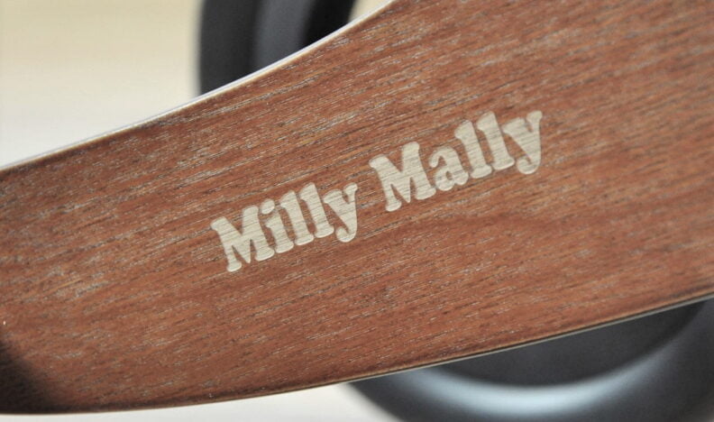 Drewniany rowerek trójkołowy biegowy Look Dark Natural Milly Mally. Prezent na 2 latka.