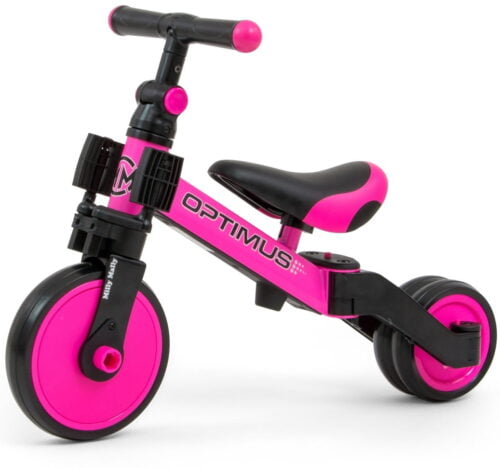 Różowy rowerek biegowy dla dziewczynki na roczek. Prezent dla dziecka 1+ święta.