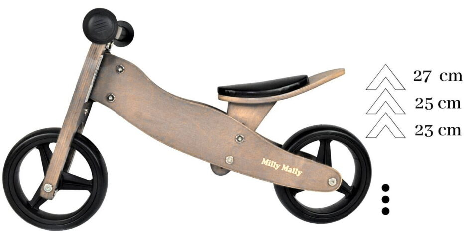 Rowerek drewniany na roczek dla dziecka. Pierwszy jeździk na pierwsze urodziny dla dziecka.