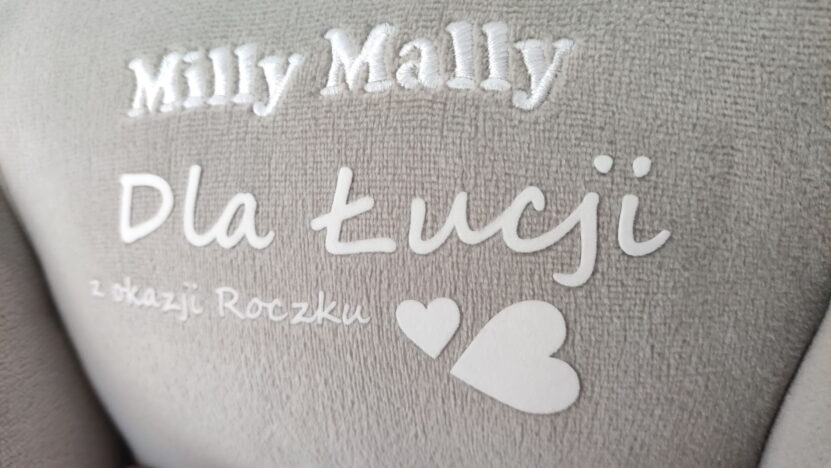 Personalizowany prezent dla dzieci konik na biegunach Polly marki Milly Mally z imieniem.