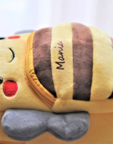 Pluszowy plecak pszczółka z imieniem. Prezent dla przedszkolaka.