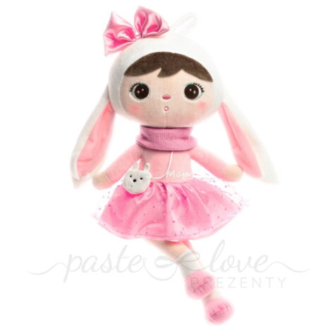 Personalizowana przytulanka króliczek Metoo lalka z imieniem. Najładniejsza lalka na świecie dla dziewczynki na chrzest.