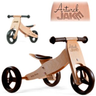 Rowerek drewniany JAKE Natural Milly Mally 2w1