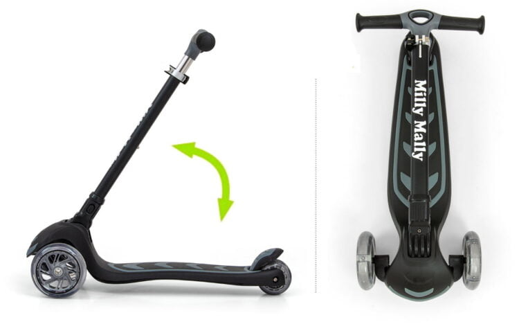 Składana hulajnoga trójkołowa dla dzieci.