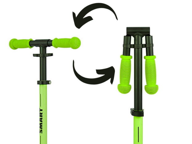 Hulajnoga Smart MillyMally zielona ze składanymi uchwytami.