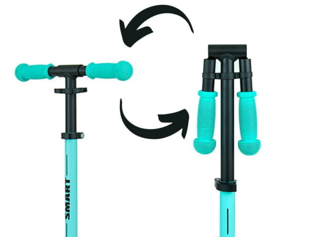 Hulajnoga Smart MillyMally miętowa ze składanymi uchwytami.