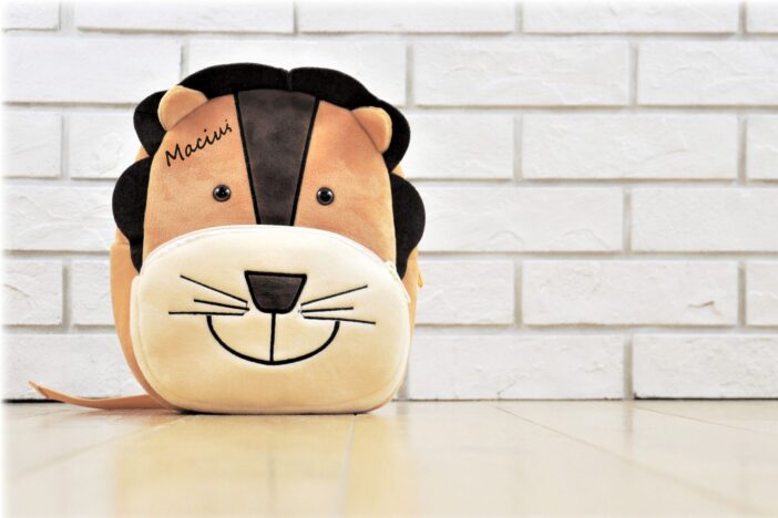 plecak dla przedszkolaka pluszowy lew. Oryginalny prezent na 3 latka.