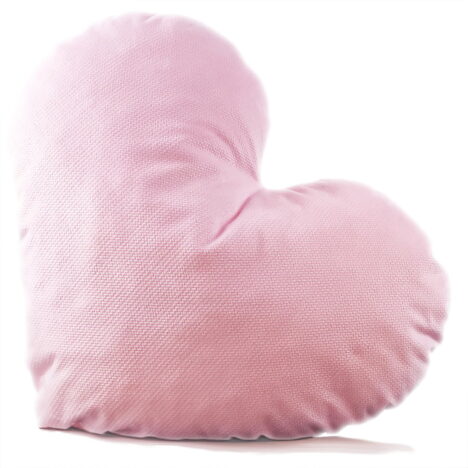 Różowa poduszka serce wykonana z velvetu.