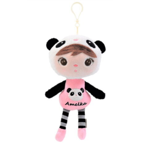 Zawieszka do wózka dla dzieci - miś panda lalka z imieniem.