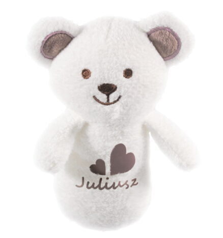 Przytulanka z imieniem Julek. Prezent dla dwulatka.