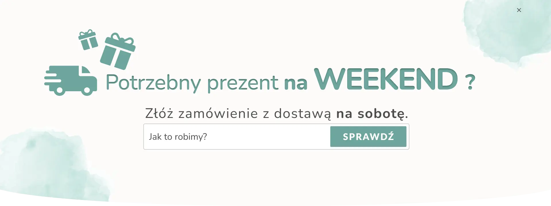 Najszybszy kurier. Personalizowane prezenty - dostawa na sobotę.