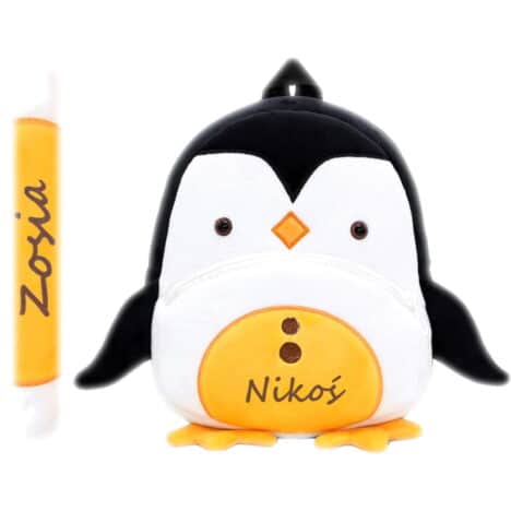 Plecak do przedszkola Pingwin z imieniem