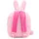 Różowy plecak królik od tyłu z dedykacją