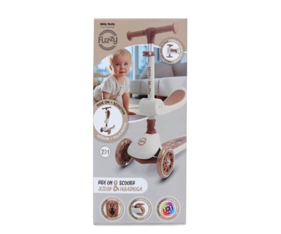 Zapakowany jeździk + hulajnoga Fuzzy dla dzieci