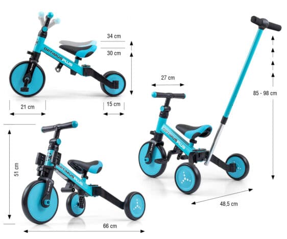 Wymiary rowerka optimus plus blue