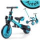 Rowerek trójkołowy biegowy z rączką z imieniem dziecka Optimus Plus Blue
