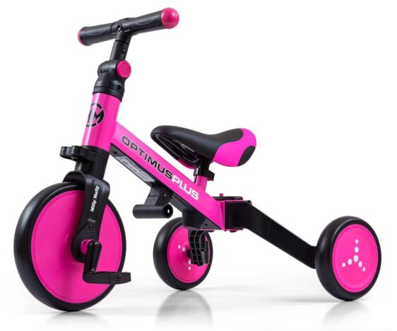 Optimus Plus Pink rowerek trójkołowy z pedałami
