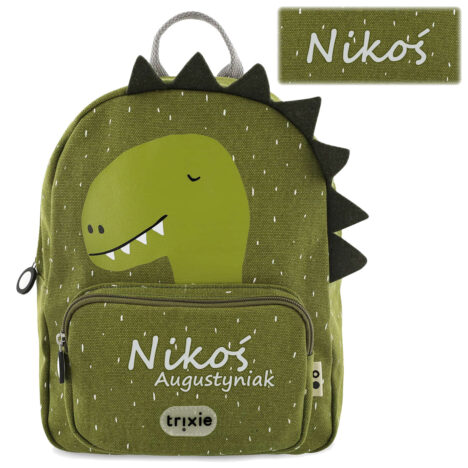 Plecak Dino z imieniem i nazwiskiem dziecka