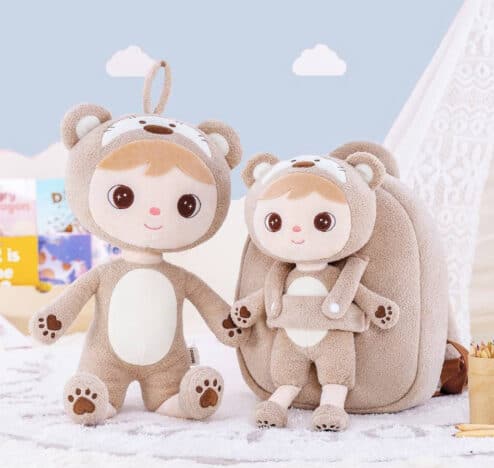 Plecak Metoo z lalką Metoo w kształcie Misia