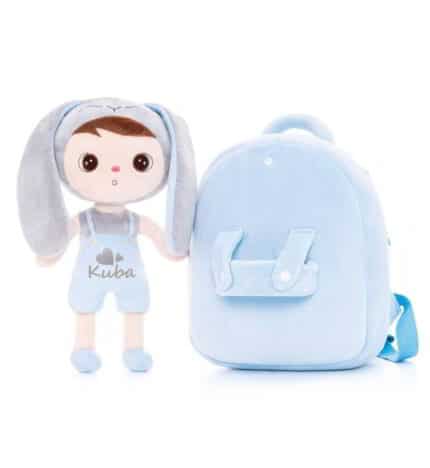 Lalka z imieniem i pluszowy plecak dla dziecka