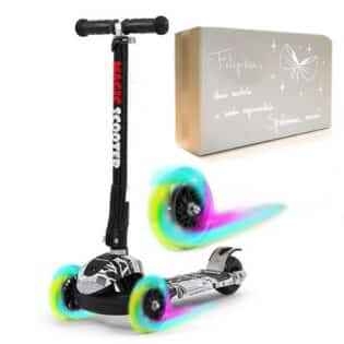 Trójkołowa hulajnoga ze świecącymi kołami dla chłopca