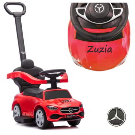 Personalizowany samochód dla dziecka Mercedes C-Class Red z rączką