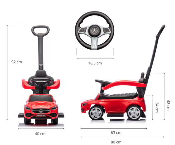 Wymiary pchacza dla dziecka