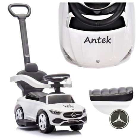 Milly Mally Pojazd z rączką MERCEDES C-Class Deluxe White