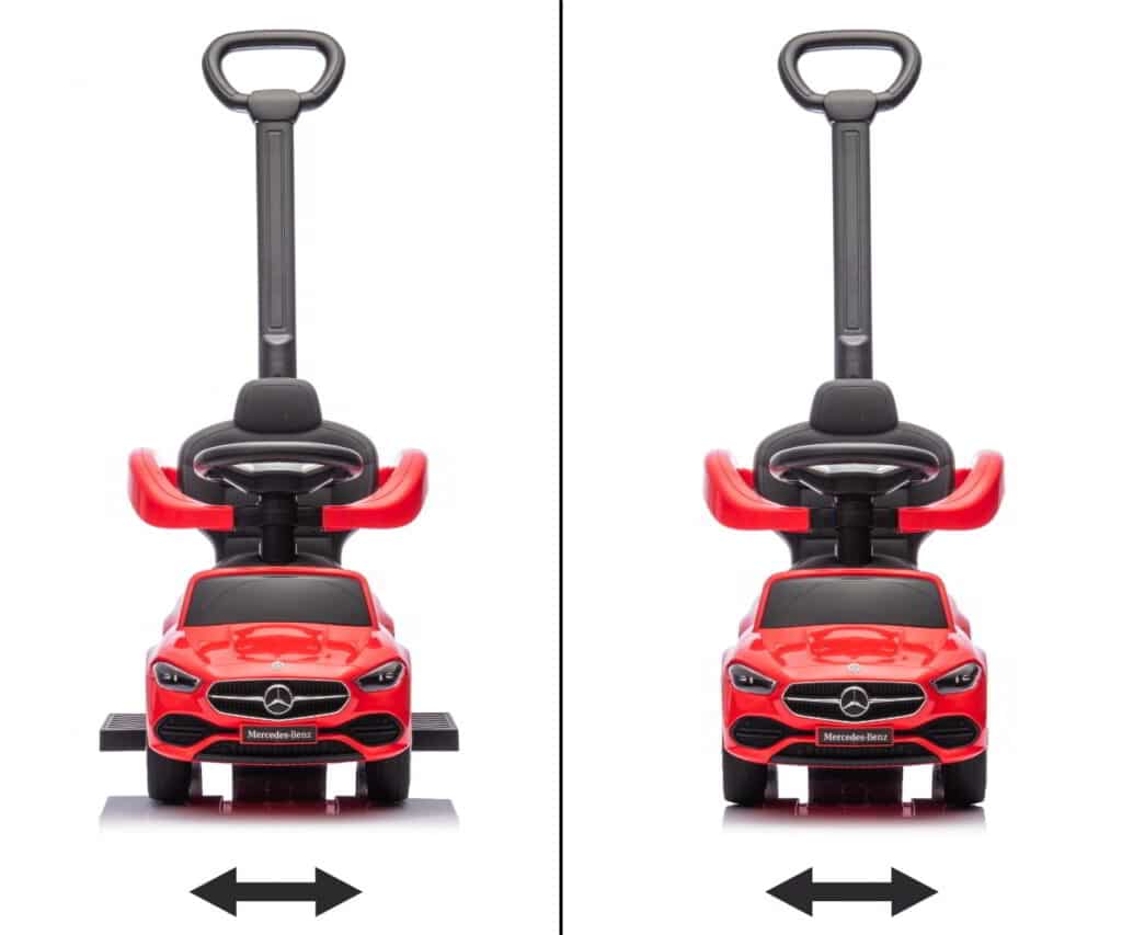 Wysuwane podnóżki w aucie Mercedes C-Class Deluxe Red