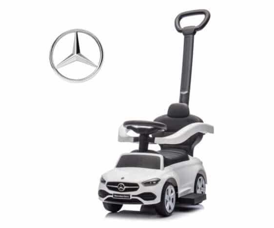 Autko jeździk mercedes c-class biały z rączką