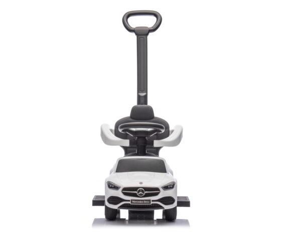 Autko biały mercedes z wysuwanymi podnóżkami i odczepianymi barierkami