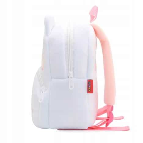 Biały plecak z boku