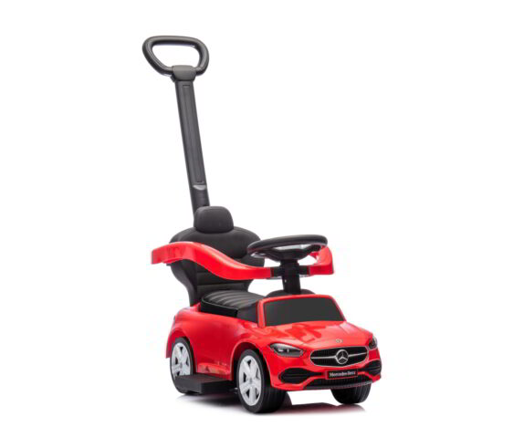 Pojazd Mercedes czerwony dla dziecka z rączką