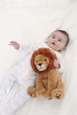 Maskotka szumiący lew dla noworodka