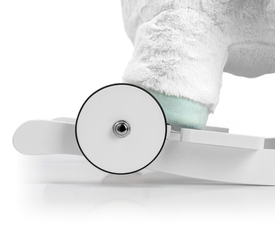 składane kółka w koniku na biegunach jednorożca