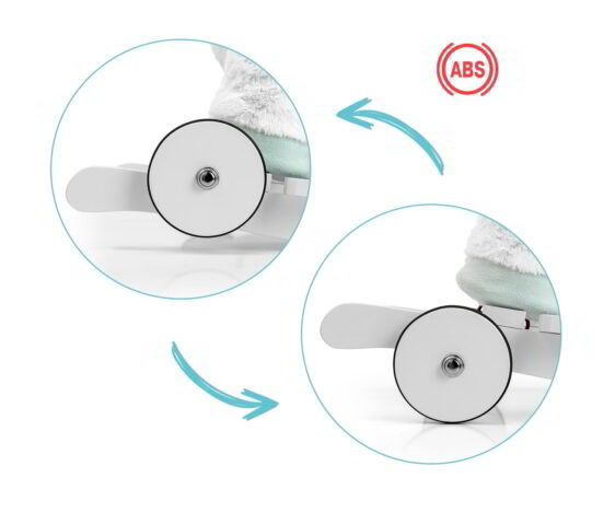 Dwie opcje kółek w koniku na biegunach