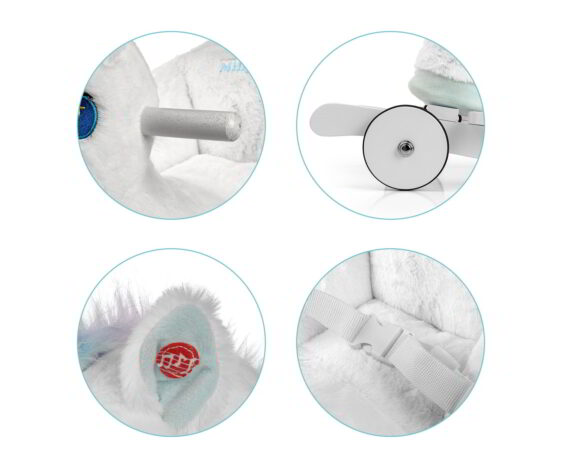 Szczegóły konika na biegunach jednorożca dla dziewczynki